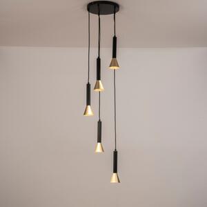 Závěsné svítidlo do obýváku Tolomeo Round Black and Gold (LMD)