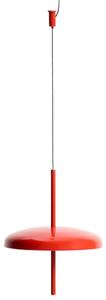 Kave Home Červené kovové nabíjecí závěsné LED světlo Porte Ø 16 cm