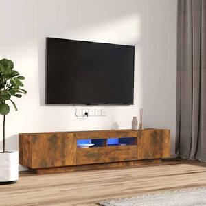 2dílný set TV skříněk s LED světly kouřový dub kompozitní dřevo 3120167