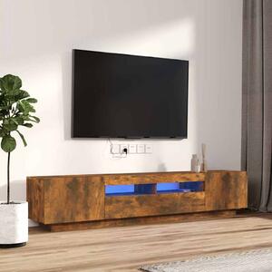 2dílný set TV skříněk s LED světly kouřový dub kompozitní dřevo 3120170