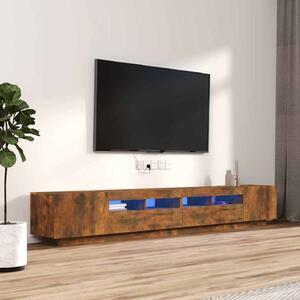 3dílný set TV skříněk s LED světly kouřový dub kompozitní dřevo 3120173