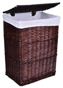 Koš na prádlo 114 l proutěný hnědý