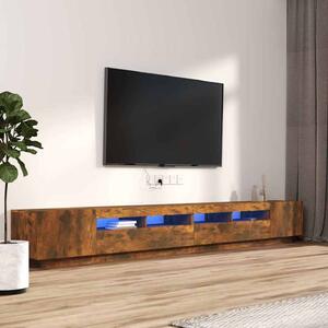 3dílný set TV skříněk s LED světly kouřový dub kompozitní dřevo 3120176