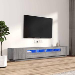 3dílný set TV skříněk s LED světly šedý sonoma kompozitní dřevo 3120174