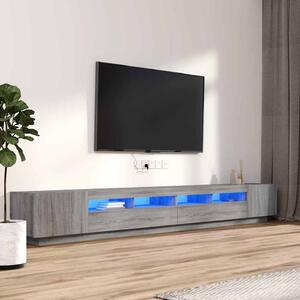 3dílný set TV skříněk s LED světly šedý sonoma kompozitní dřevo 3120177