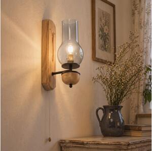 BRILAGI - LED Nástěnné svítidlo COTTAGE 1xE14/40W/230V dub/kouřová šedá