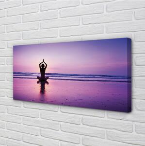 Obrazy na plátně Žena moře Yoga 125x50 cm