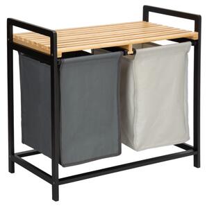 Prádelní koš HANOI černý DUO COLOR 80 l