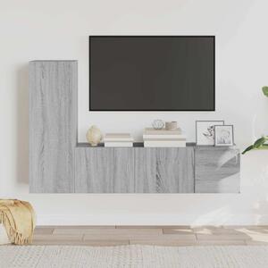 3dílný set TV skříněk šedý sonoma kompozitní dřevo 3120225