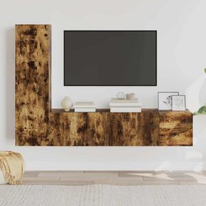 3dílný set TV skříněk kouřový dub kompozitní dřevo 3120227