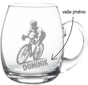 Dekorant Ručně foukaný kulatý půllitr pro cyklistu CYKLISTA