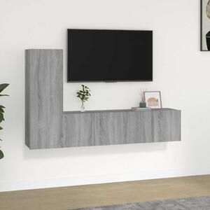 3dílný set TV skříněk šedý sonoma kompozitní dřevo 3120258