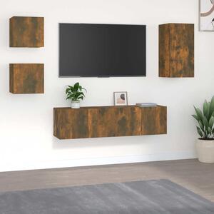 5dílný set TV skříněk kouřový dub kompozitní dřevo 3120275