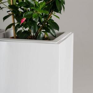 Vivanno květináč ELEMENTO 117, sklolaminát, šířka 117 cm, bílý lesk