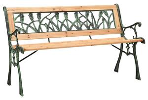 Zahradní lavice 122 cm litina a masivní jedlové dřevo 312031
