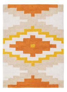 Oranžový pratelný bavlněný koberec 100x135 cm Azteca – Ixia