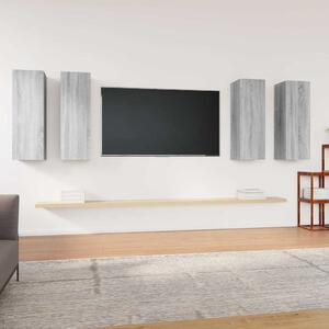 TV skříňky 4 ks šedé sonoma 30,5 x 30 x 90 cm kompozitní dřevo 3120330
