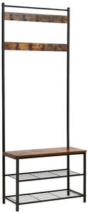 Předsíňová stěna s botníkem a lavicí SONGMICS HSR41BX | 175x70x32 cm