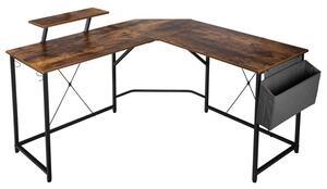 Rohový kancelářský stůl AMORA Rustic