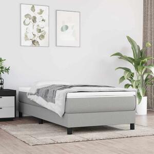 Rám postele s boxspringem světle šedá 100 x 200 cm textil 3120492