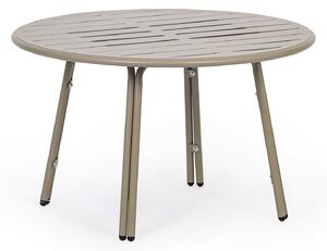 Kovový bistro stůl VENTO, průměr 80 cm, pro venkovní použití, béžová