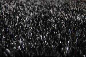 Kusový koberec SHAGGY VERONA černá/stříbro velikost 80x150 cm | krásné koberce cz
