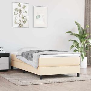 Rám postele s boxspringem krémová 100 x 200 cm textil 3120497