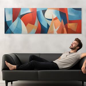 Obraz na plátně - Plamenné záchvěvy, Abstrakce FeelHappy.cz Velikost obrazu: 120 x 40 cm