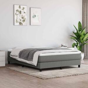 Rám postele s boxspringem tmavě šedý 140 x 190 cm textil 3120509