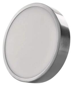 EMOS ZM5243 NEXXO - Přisazený stropní LED panel v broušeném niklu, 21W, 1900lm, 3000 + 3500 + 4000K, IP40/IP20, Ø 22,5cm (Stropní kulaté svítidlo ve stříbrné barvě s přepínačem barvy světla)