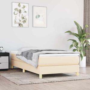 Rám postele s boxspringem krémově 80x200 cm textil 3120571