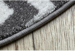 Kulatý koberec SKETCH F561 Cik cak, šedo bílá velikost kruh 140 cm | krásné koberce cz
