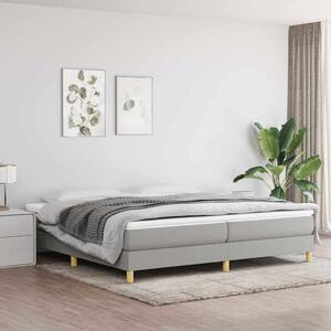 Rám postele s boxspringem světle šedý 200 x 200 cm textil 3120638