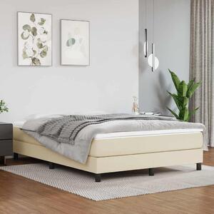 Rám postele s boxspringem krémová 140 x 190 cm umělá kůže 3120696