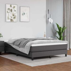 Rám postele s boxspringem šedá 140 x 200 cm umělá kůže 3120704