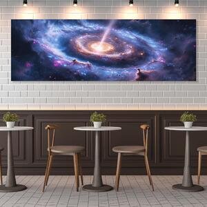 Obraz na plátně - Galaxie Quesor FeelHappy.cz Velikost obrazu: 120 x 40 cm