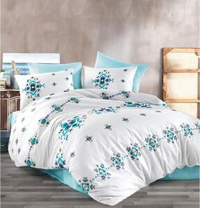 BedTex Bavlněné povlečení Hippi tyrkysová, 140 x 200 cm, 70 x 90 cm, 140 x 200 cm, 70 x 90 cm