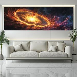 Obraz na plátně - Galaxie Neufier FeelHappy.cz Velikost obrazu: 240 x 80 cm