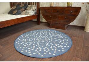 Kulatý koberec FLAT 48715/591 SISAL vitráže velikost kruh 120 cm | krásné koberce cz