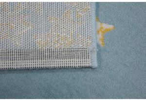 Koberec PASTEL 18408/032 hvězdy tyrkysov zlato krémový velikost 120x170 cm | krásné koberce cz