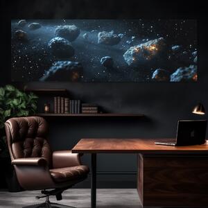 Obraz na plátně - Pás asteroidů Umern FeelHappy.cz Velikost obrazu: 60 x 20 cm