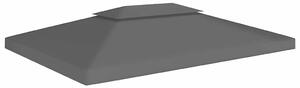 Dvojitá střecha na altán 310 g/m² 4 x 3 m černá 312075