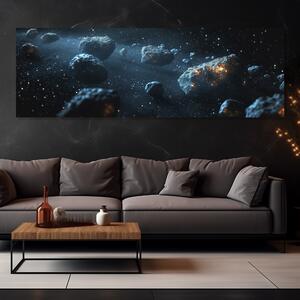 Obraz na plátně - Pás asteroidů Umern FeelHappy.cz Velikost obrazu: 120 x 40 cm
