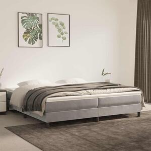 Rám postele s boxspringem světle šedý 200 x 200 cm samet 3120790