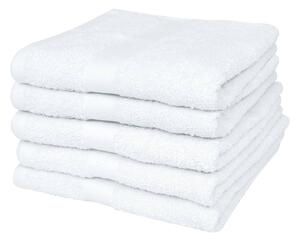 Sada ručníků na ruce 5 ks bavlna 500 g/m² 50 x 100 cm bílá