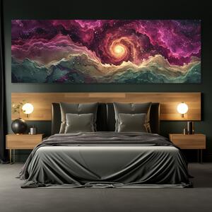 Obraz na plátně - Galaxie Sauger FeelHappy.cz Velikost obrazu: 150 x 50 cm