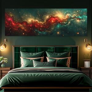 Obraz na plátně - Galaxie Rubeon FeelHappy.cz Velikost obrazu: 210 x 70 cm