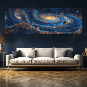 Obraz na plátně - Galaxie Gnosar FeelHappy.cz Velikost obrazu: 150 x 50 cm