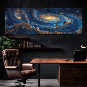 Obraz na plátně - Galaxie Gnosar FeelHappy.cz Velikost obrazu: 120 x 40 cm