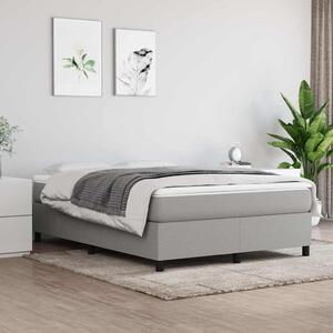 Rám postele s boxspringem světle šedý 140 x 190 cm textil 3120854
